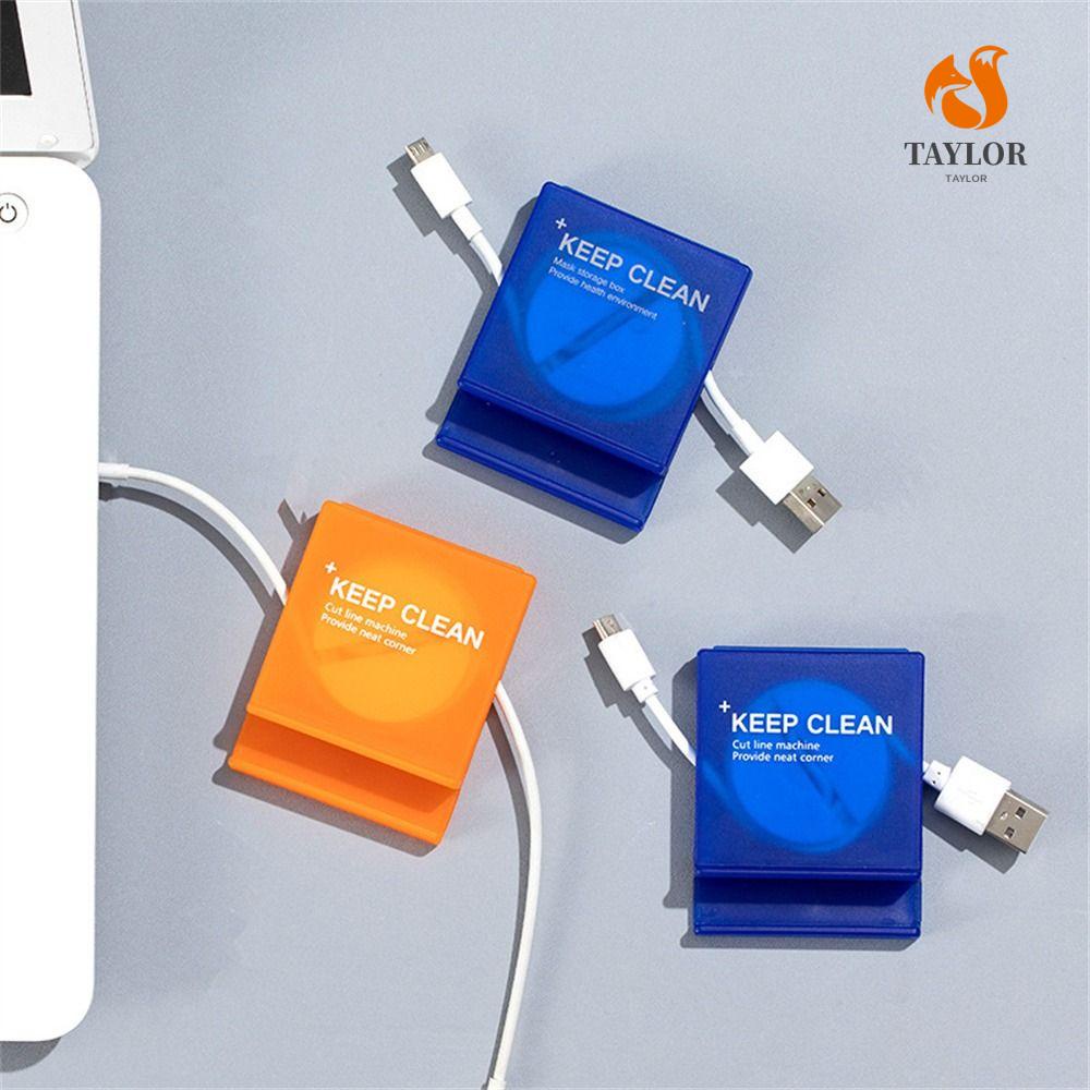 Hộp Đựng Dây Cáp Sạc USB Mini TAYLOR1 Tiện Dụng Ốp
