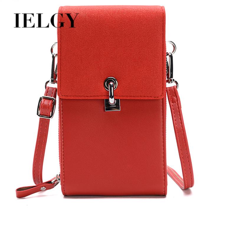 Túi Đựng Điện Thoại Hình Vuông Màu Trơn Đơn Giản Dễ Phối Đồ Cho Nữ