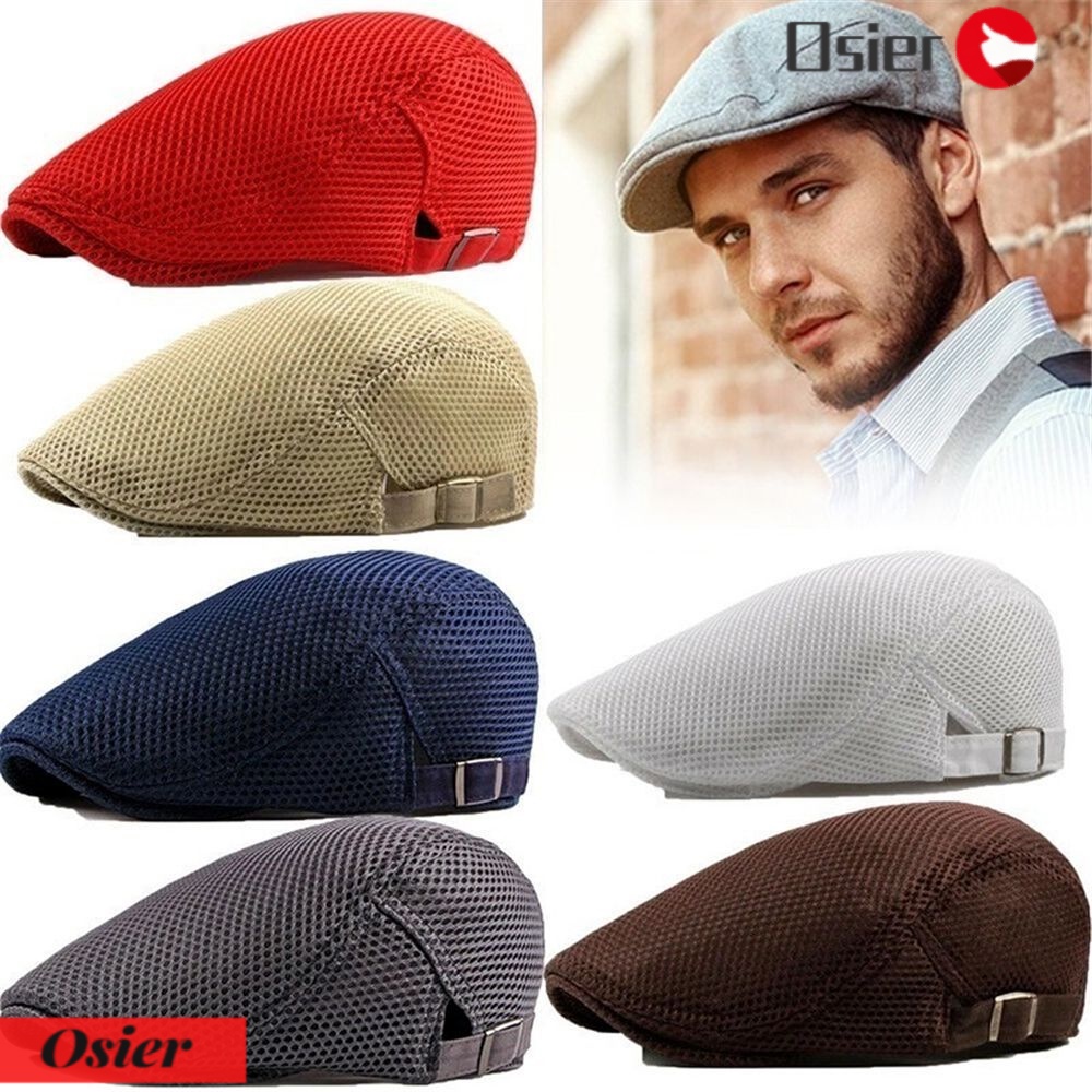 Osier1 Mũ Beret Phối Lưới Phong Cách Newsboy Thời Trang