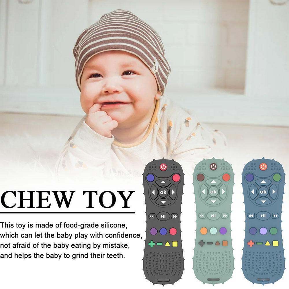 New Baby Dental Gum Baby Anti-eating Hand Grinder Silicone Dental Teether Pressable Remote Control Dental Teether