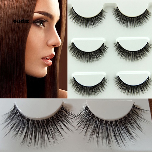 Bộ 3 Cặp Lông Mi Giả 3D Thời Trang