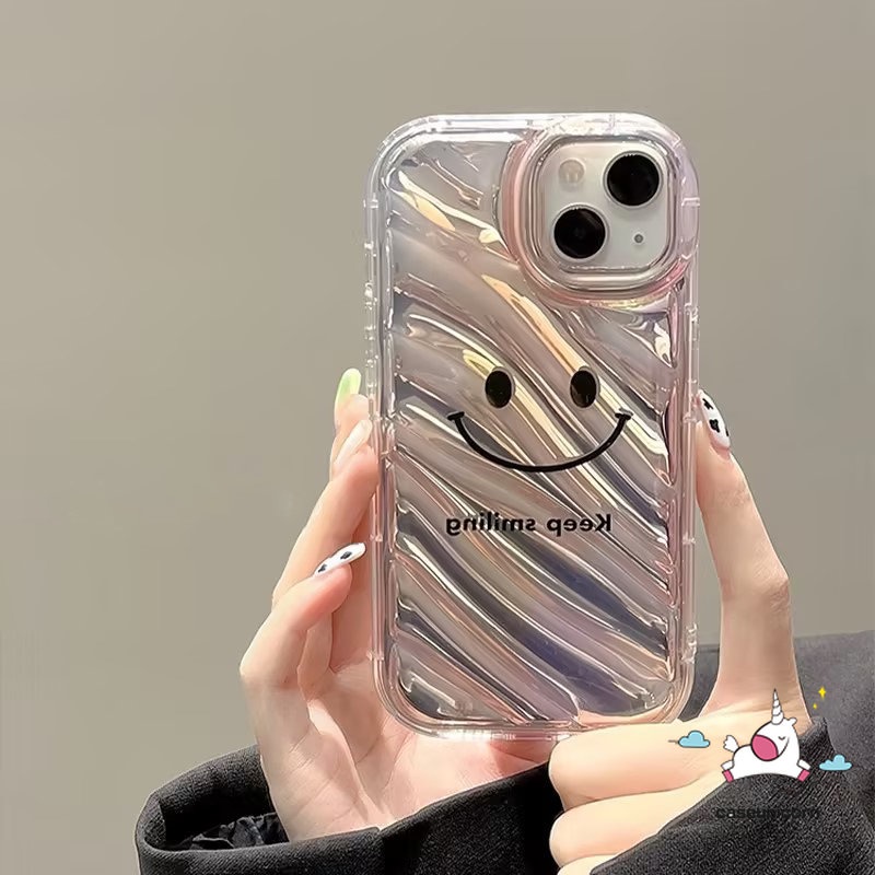 Ốp Điện Thoại Dẻo Màu Laser Hình Mặt Cười 3D Cho IPhone 7Plus XR 7 8 6 6S Plus 11 13 14 12 Pro MAX X XS MAX SE 2020