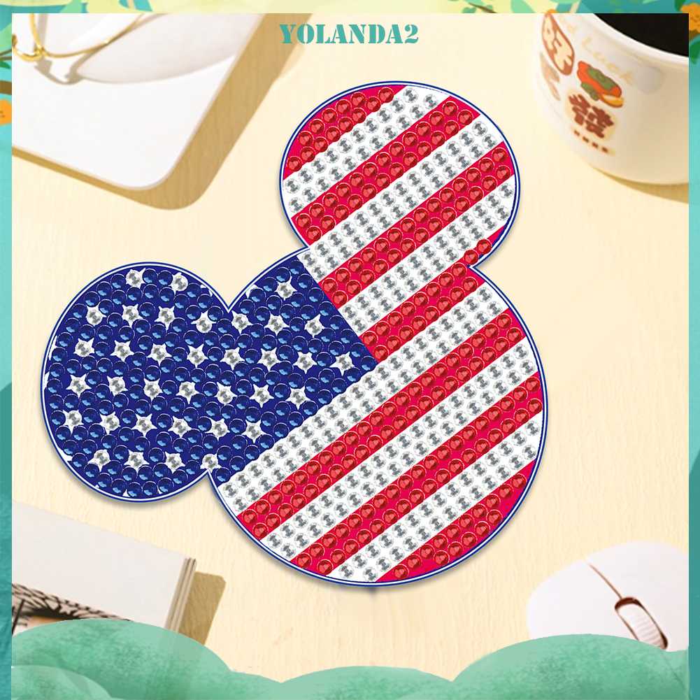 Bộ Tranh Đính Đá Tự Làm Họa Tiết Hoạt Hình Mickey Dễ Thương