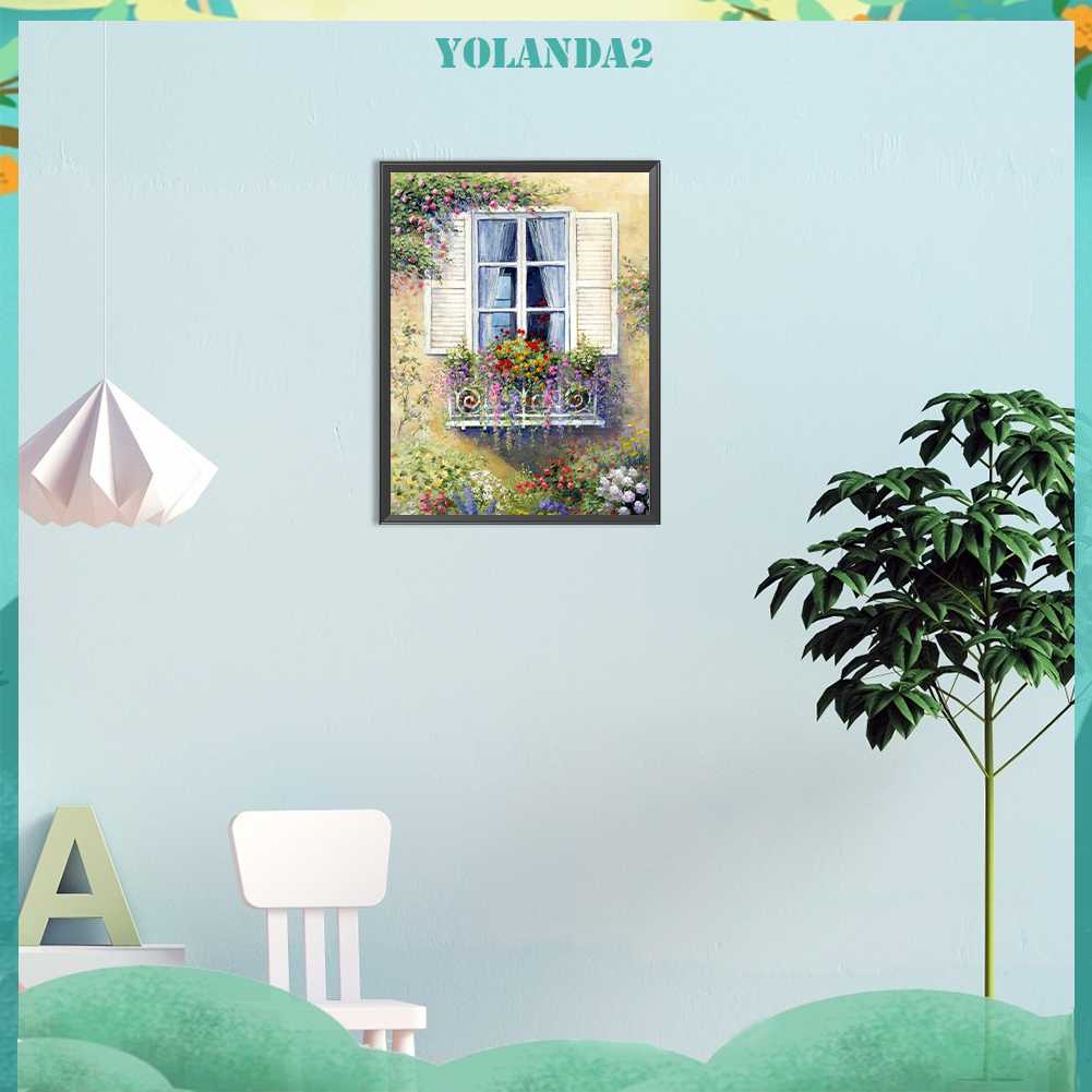 Tranh Đính Đá Kim Cương Toàn Bộ 5D DIY Hình Vẽ Hoa Trang Trí Nhà Cửa