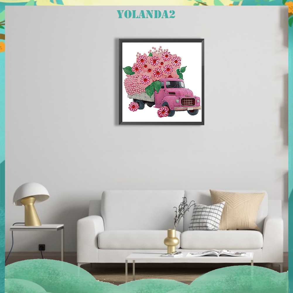 Bộ Tranh Đính Đá 5D Họa Tiết Xe Hơi Phong Cách Vintage Độc Đáo DIY Dùng Trang Trí