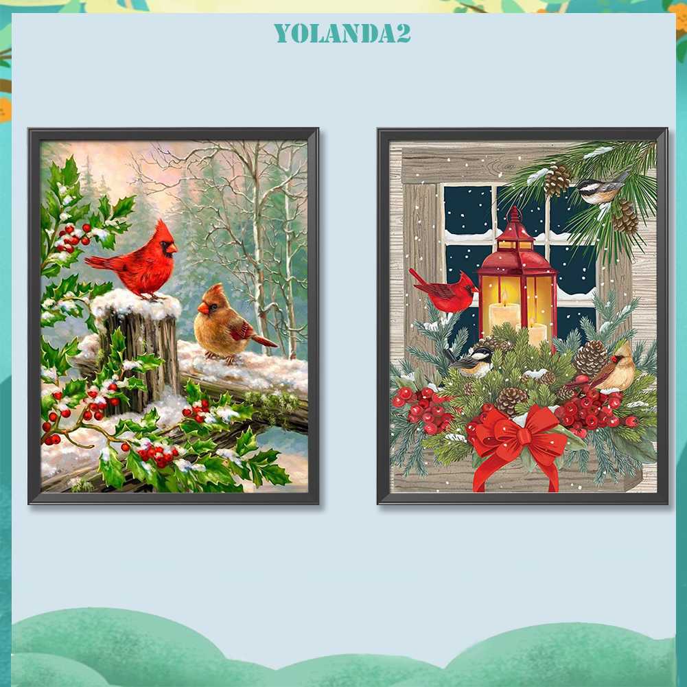 Tranh Đính Đá Kim Cương Toàn Bộ 5D DIY Hình Chim Sẻ