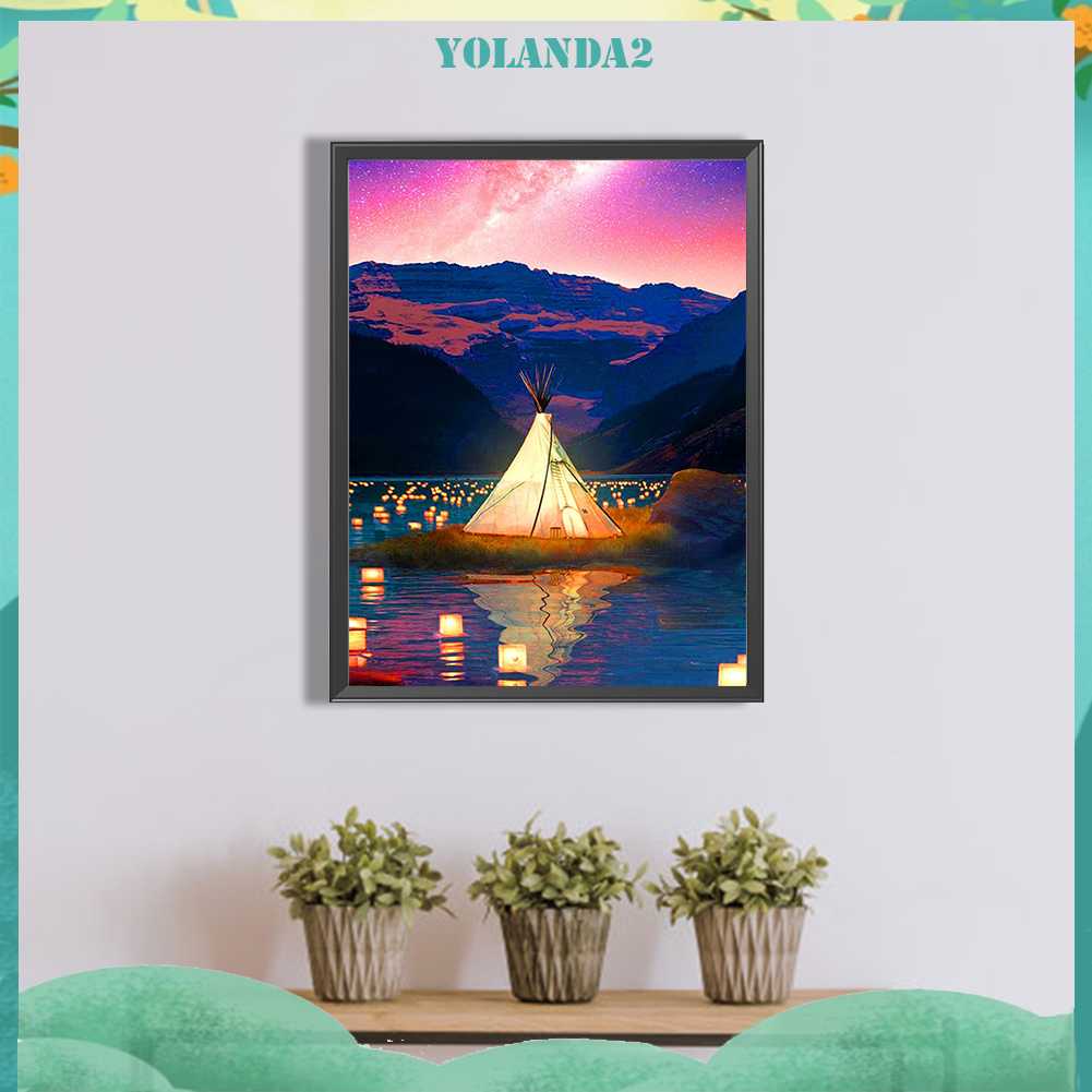 Tranh Đính Đá Kim Cương Toàn Bộ 5D DIY Hình Vẽ Phong Cảnh Trang Trí Nhà Cửa