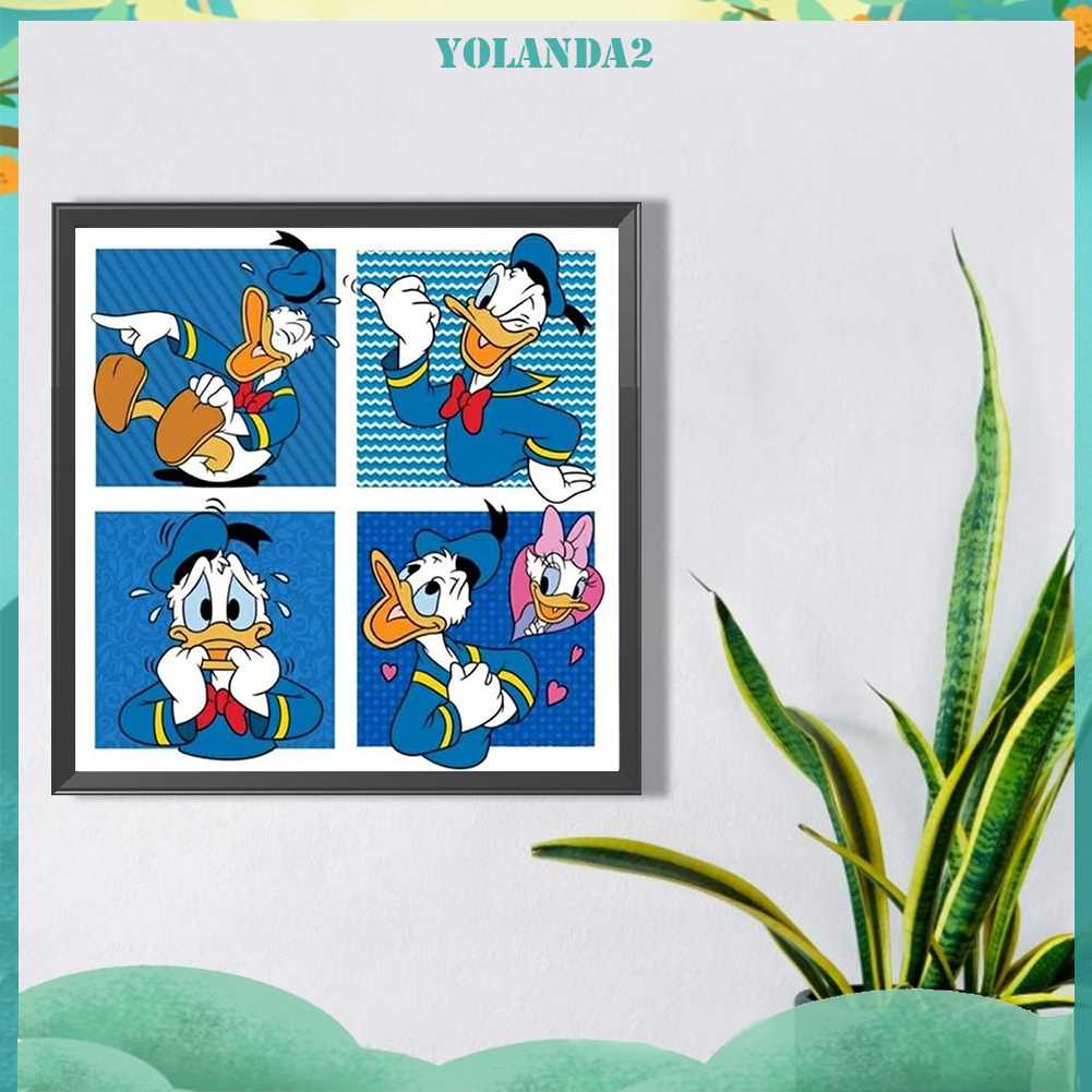 Tranh Đính Đá Kim Cương Toàn Bộ 5D DIY Hình Vẽ Vịt Donald