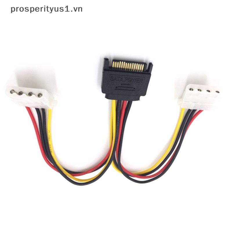 Cáp Nguồn Sata 15Pin Hai Cổng Sang Hai Cổng 4pin Sata
