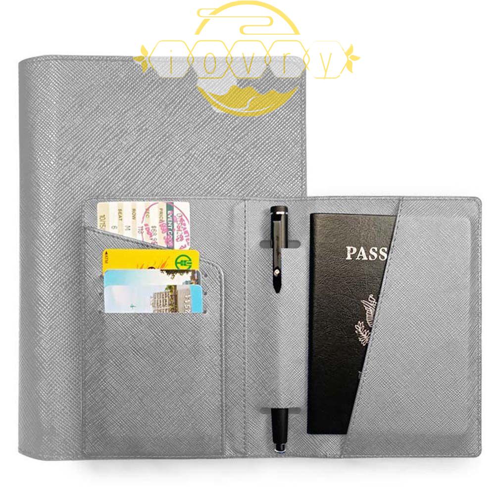 Vỏ Bọc Hộ Chiếu Bằng Da PU Có Ngăn Đựng Thẻ ID Dành Cho Nam Nữ