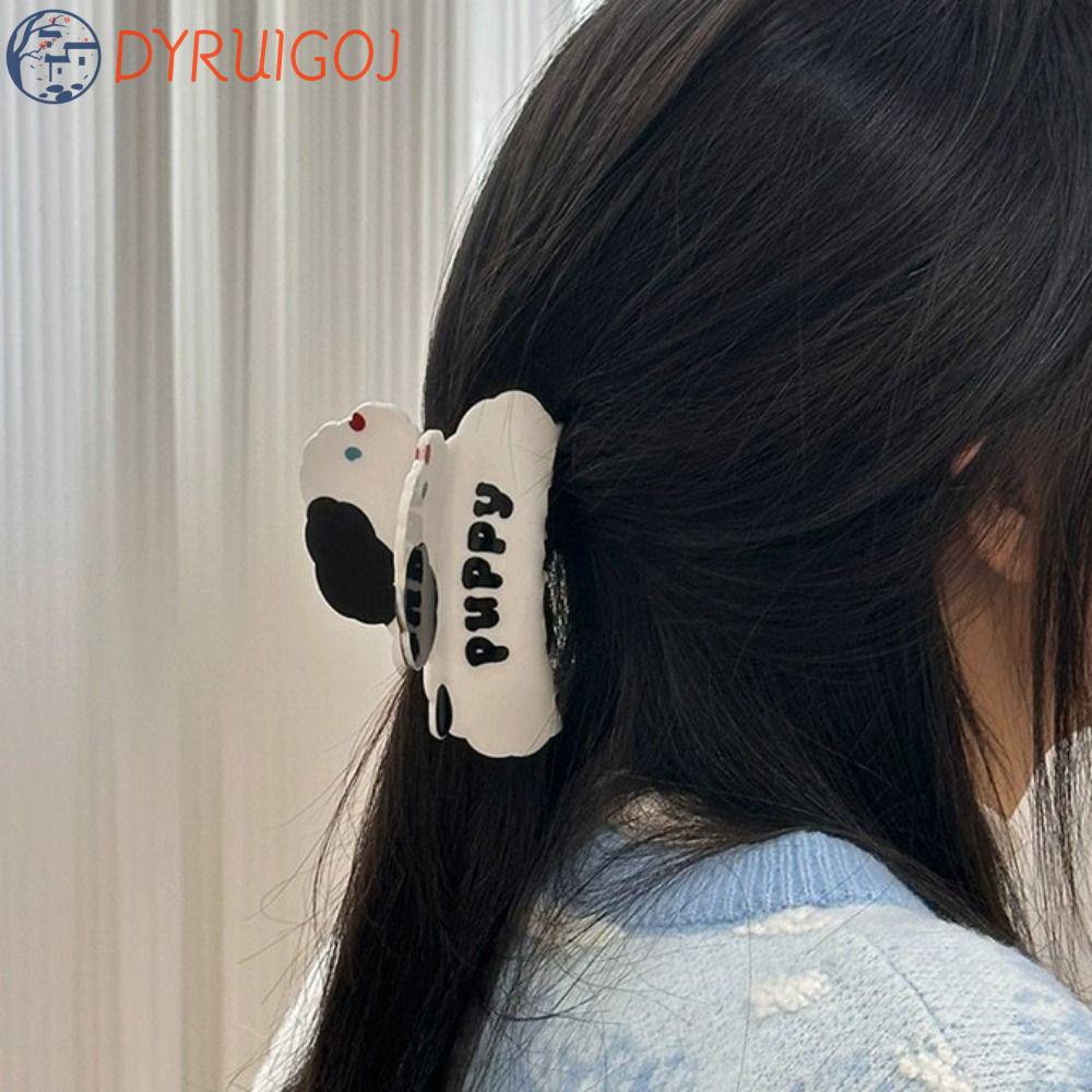 Kẹp Tóc Đuôi Ngựa Bằng Nhựa Hình Hoa Hồng Hoạt Hình Phong Cách Hàn Quốc Cho Cún Cưng