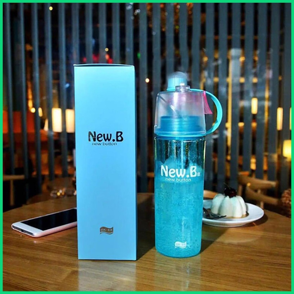 Bình Nước Thể Thao 600ml Có Chức Năng Phun Sương Tiện Dụng