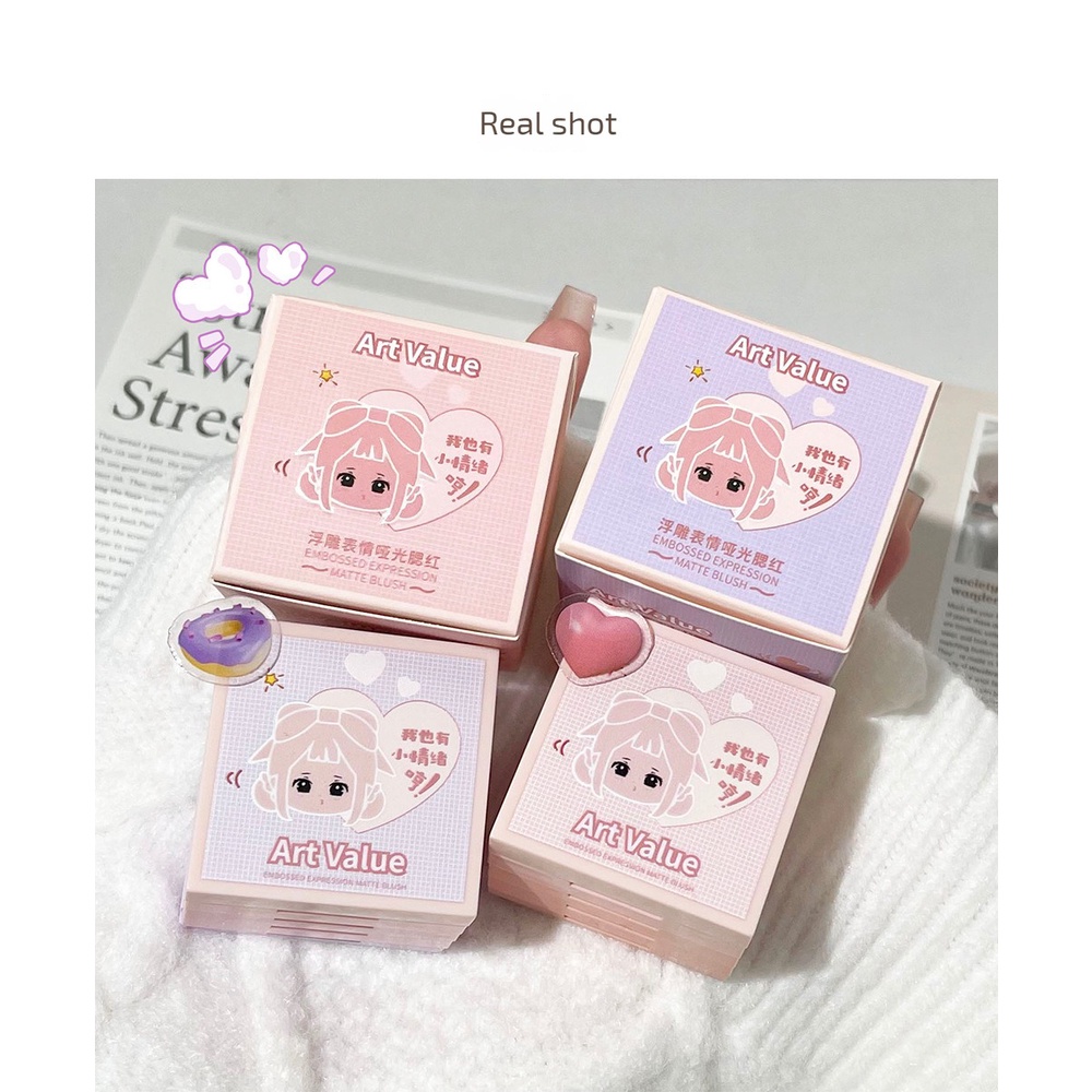 Phấn Má Hồng 4 Màu Tùy Chọn Trang Điểm Tự Nhiên Lâu Trôi Dành Cho Nữ