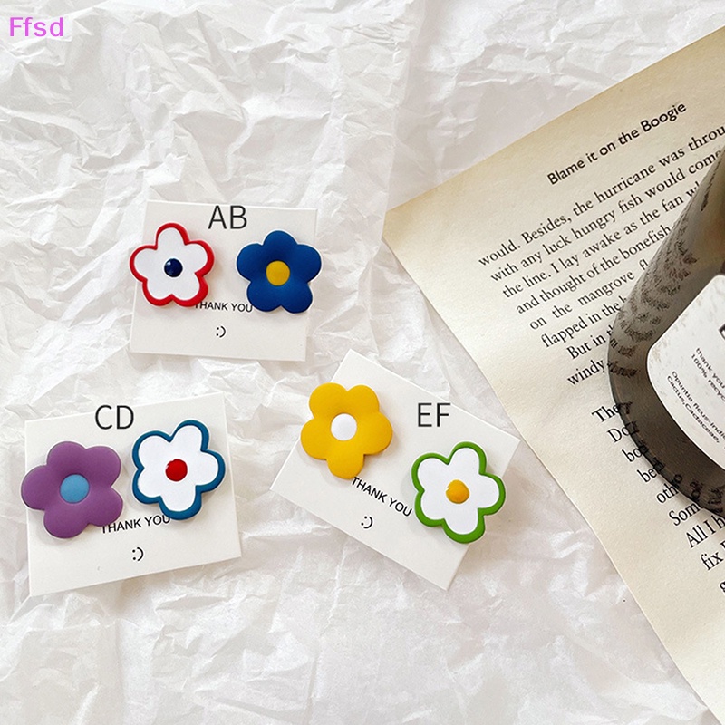 {Ffsd} Hoa Tai Dạng Kẹp Hình Hoa Nhiều Màu Sắc Ngọt Ngào Cho Nữ / Phụ Nữ / Tiệc Cưới Mới Bán Chạy *