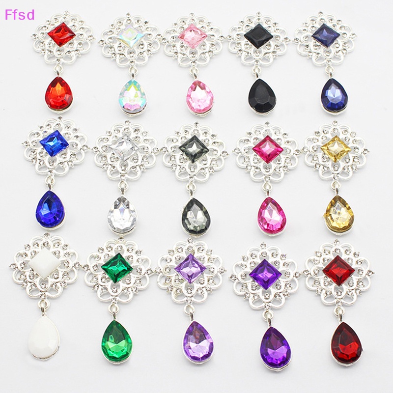 Nút Acrylic 25 * 45MM Đính Đá Trang Trí Hộp Quà Đám Cưới Thủ Công