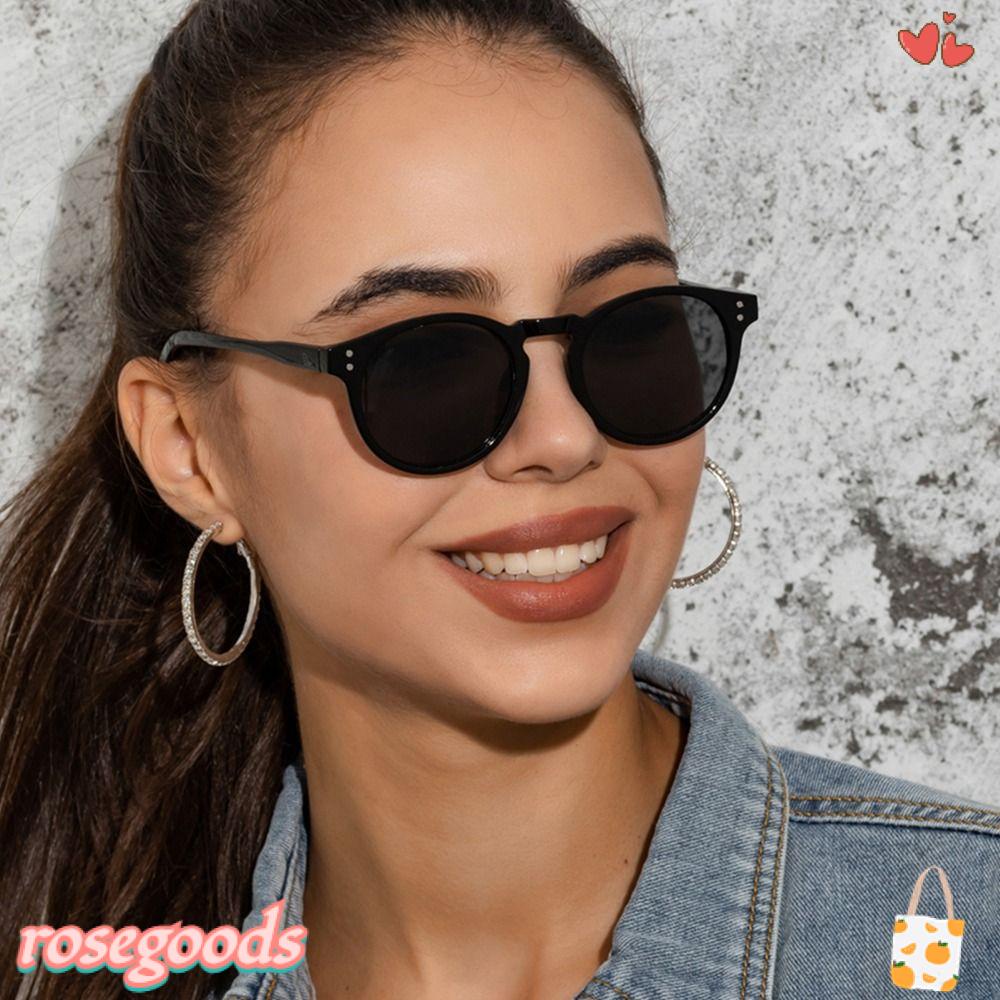 Kính Mát Gọng Tròn Nhỏ Màu Đen Phong Cách Retro Thời Trang Cho Nam Nữ