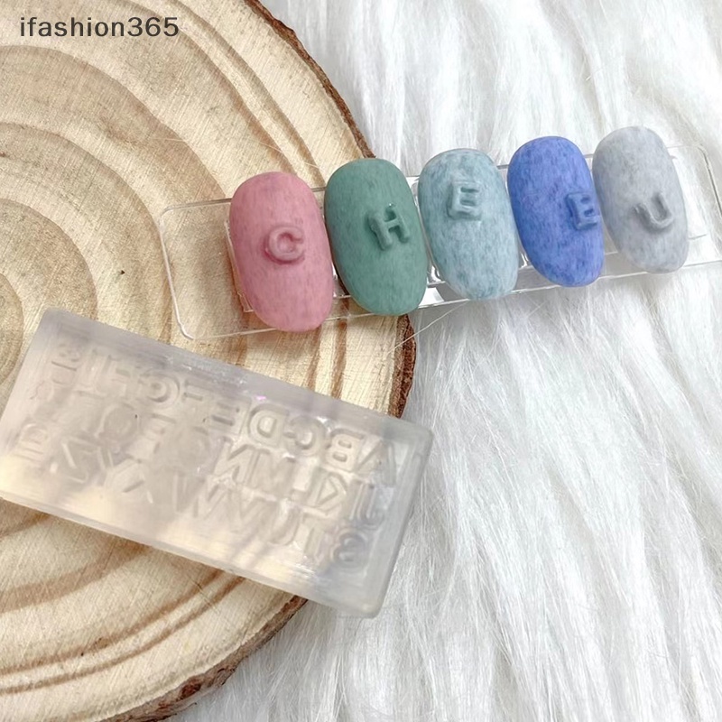 1 Khuôn Silicon Tạo Hình Chữ Cái 3D Trang Trí Móng Tay DIY Thời Trang ifashion365