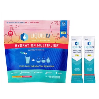 Bột điện giải Liquid I.V. Hydration Multiplier 30 gói (Golden Cherry & Strawberry)