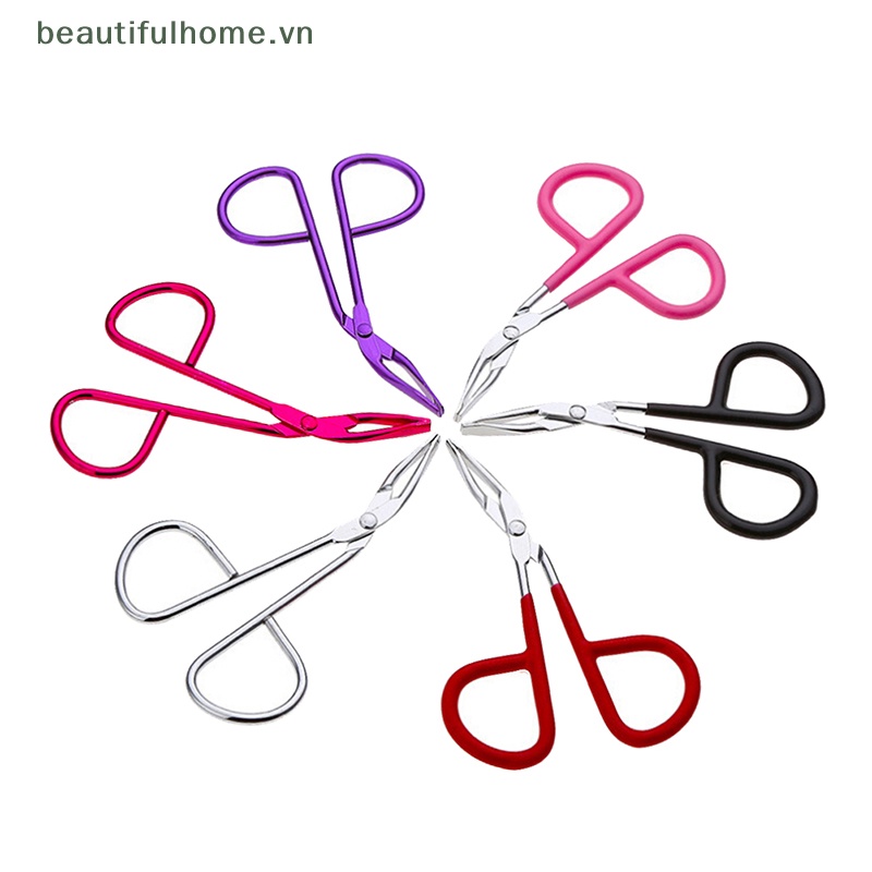 Kéo Cắt Tỉa Lông Mày Đầu Phẳng Bằng Thép Không Gỉ Tiện Dụng