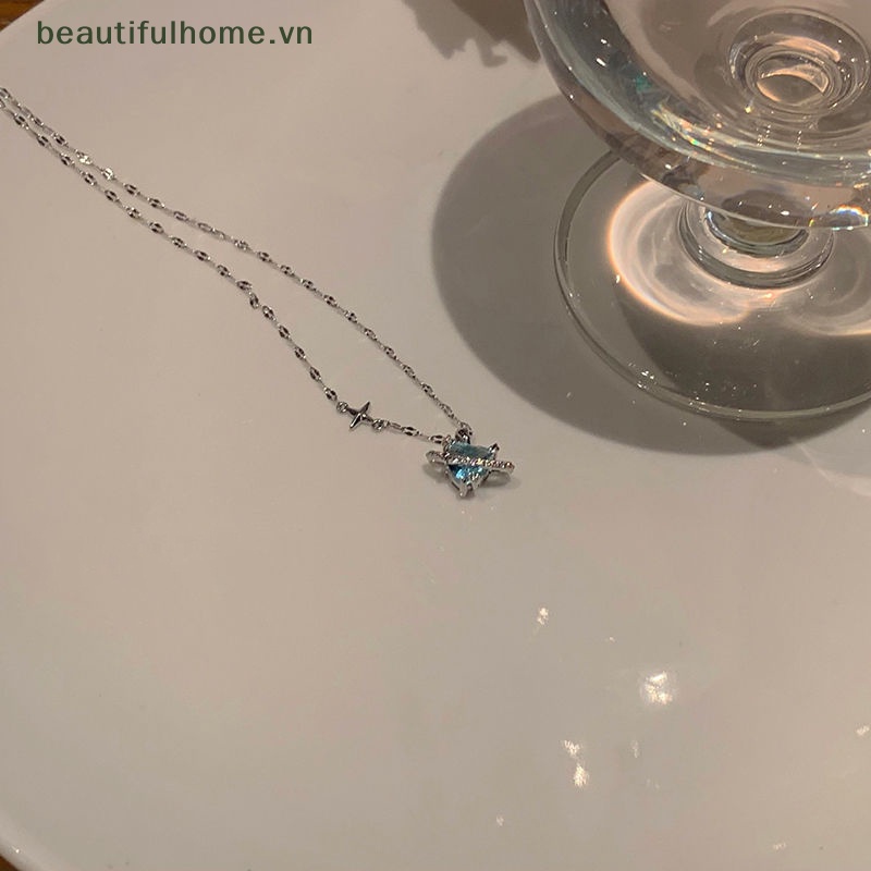 Vòng cổ Mặt Trái Tim Đính Đá Zircon Thời Trang Hàn Quốc Cho Nữ