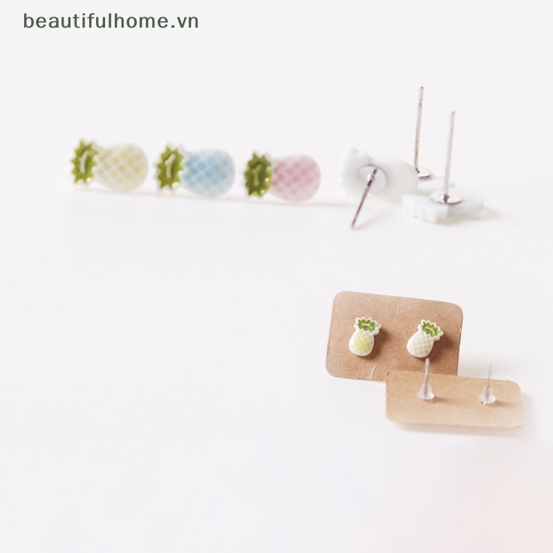 1 Đôi Bông Tai Hình Trái Cây Bằng Gốm Nhỏ Xinh Thời Trang Cho Nữ