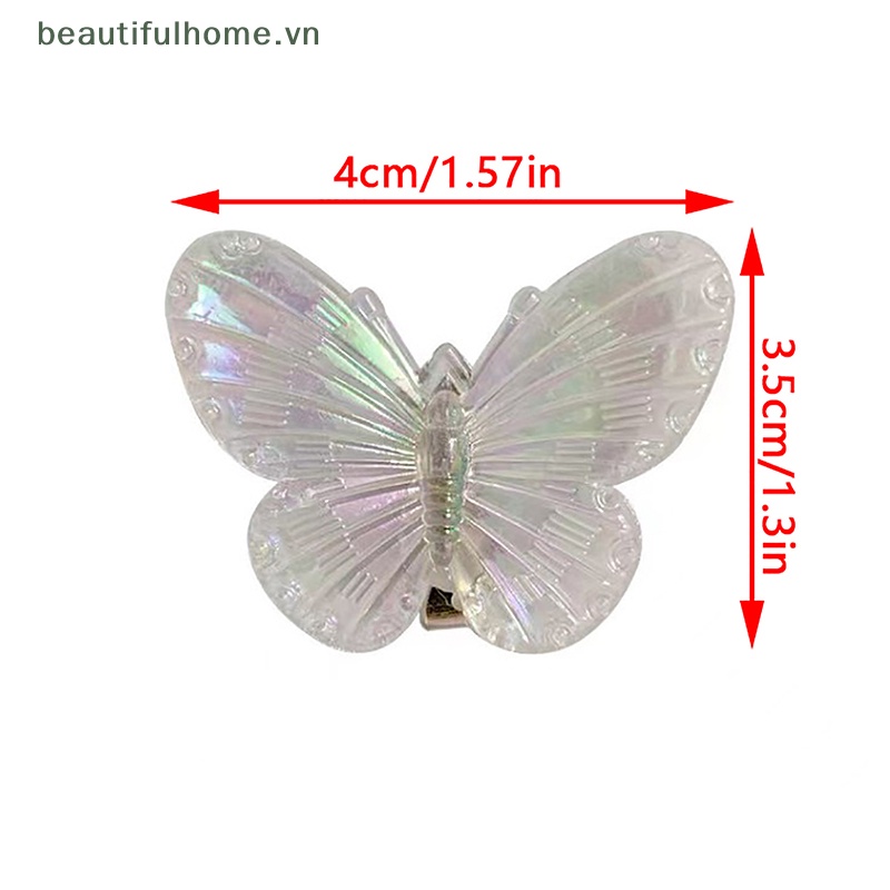 Set 5 Kẹp Tóc Hình Bướm / Trái Tim Thời Trang Cho Nữ