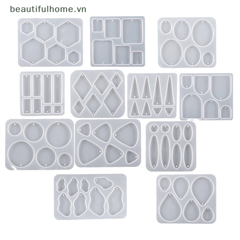 Khuôn Silicone Làm Mặt Trang Sức Hình Oval / Tròn Độc Đáo