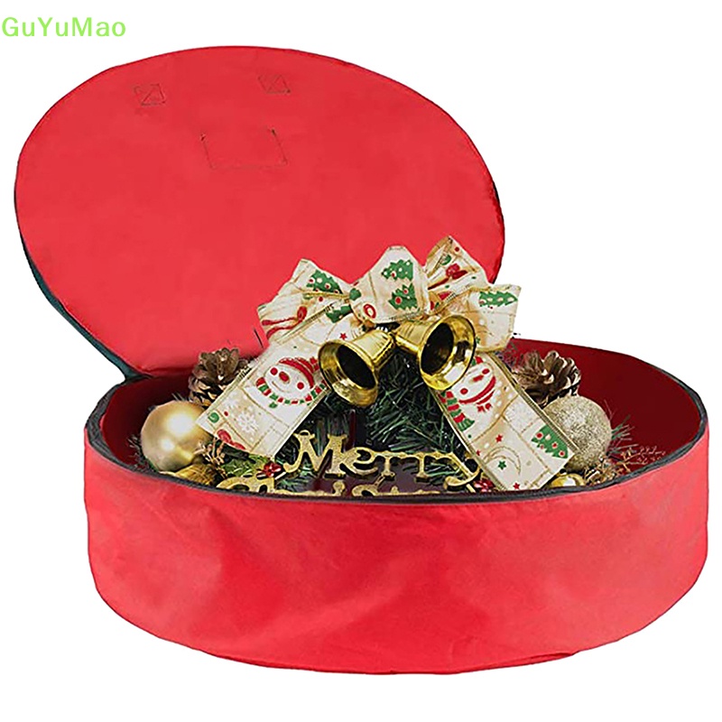 [cxGUYU] Túi Đựng Đồ Giáng Sinh Có Dây Kéo Chất Liệu Bền Gia Cố Tay Cầm PRTA