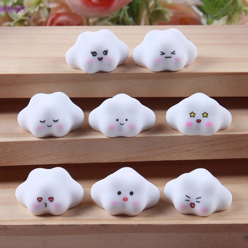 Krhb Set 3 Móc Khóa Trang Trí Điện Thoại Mô Phỏng Hình Đám Mây Makaron Phát Quang Đáng Yêu diy Mới