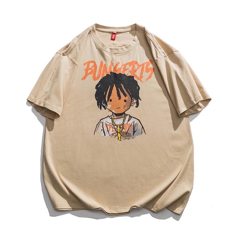 Áo Thun Tay Ngắn Cổ Tròn Dáng Rộng Thời Trang Mùa Hè Phong Cách Mới Cho Nam