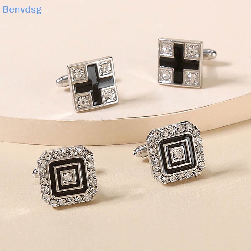 Benvdsg > Khuy Măng Sét Đính Kim Cương Giả Hình Vuông Thời Trang Công Sở Cho Nam