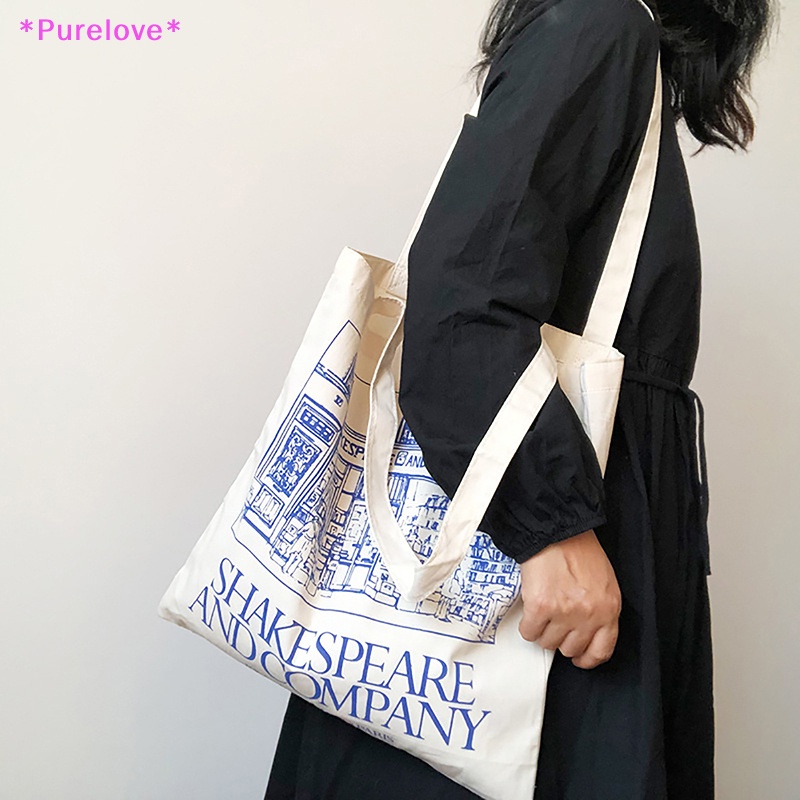 Túi Xách Vải Cotton In Họa Tiết Xinh Xắn Cho Nữ Mới