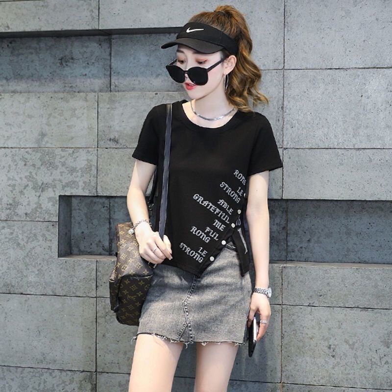 Áo Thun Cotton Mỏng Tay Ngắn Thời Trang Mùa Hè 2023 Cho Nữ