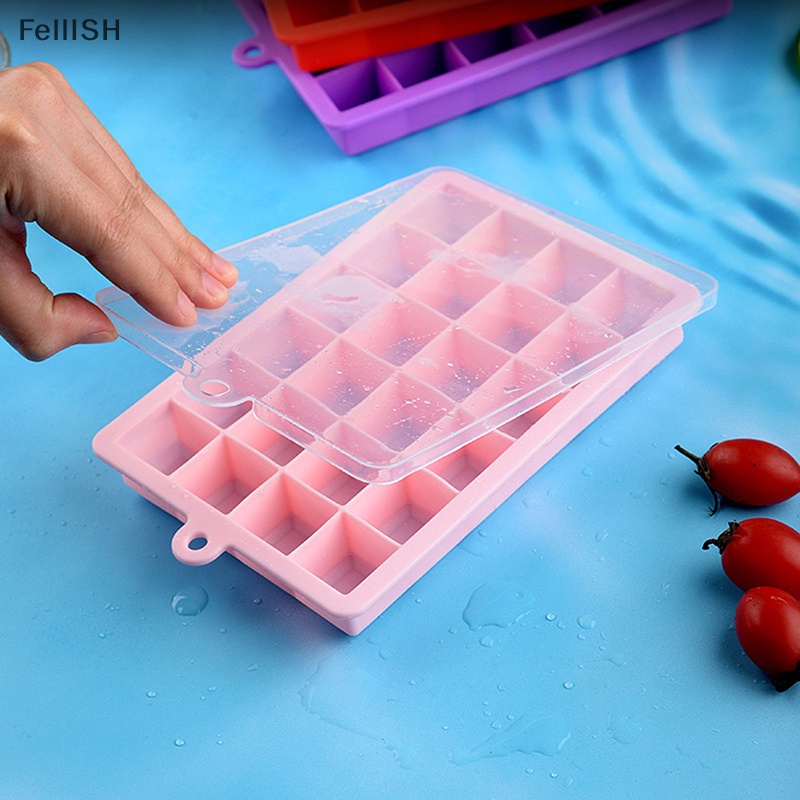 Khuôn Làm Đá Bằng Silicone 15 / 24 Ngăn Cỡ Lớn DIY 439br