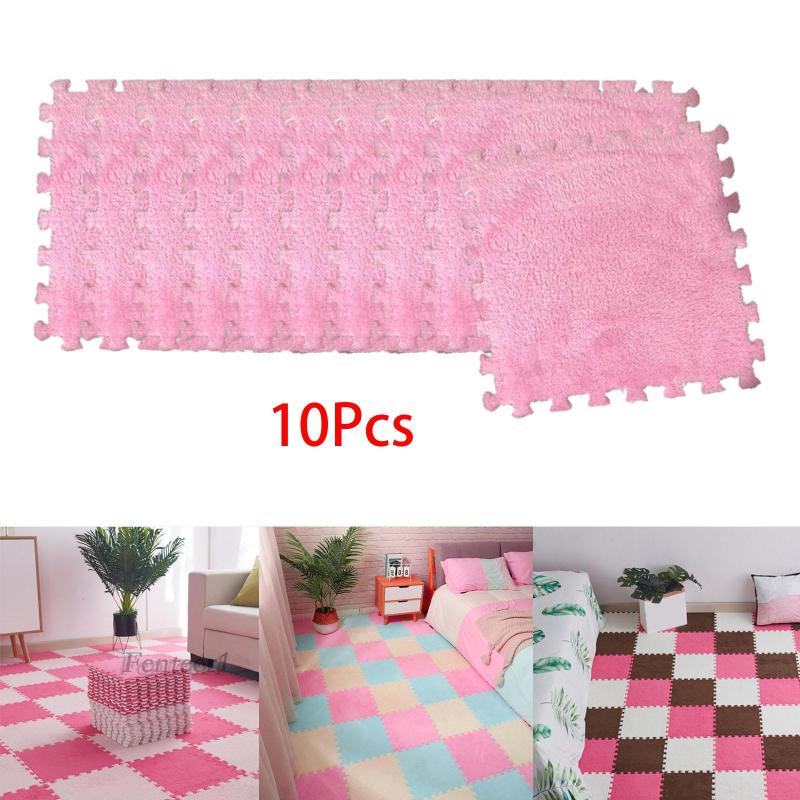 [Fenteer1] Set 10 Thảm Xốp Lót Sàn 30x30cm Cho Bé Chơi Nông Trại