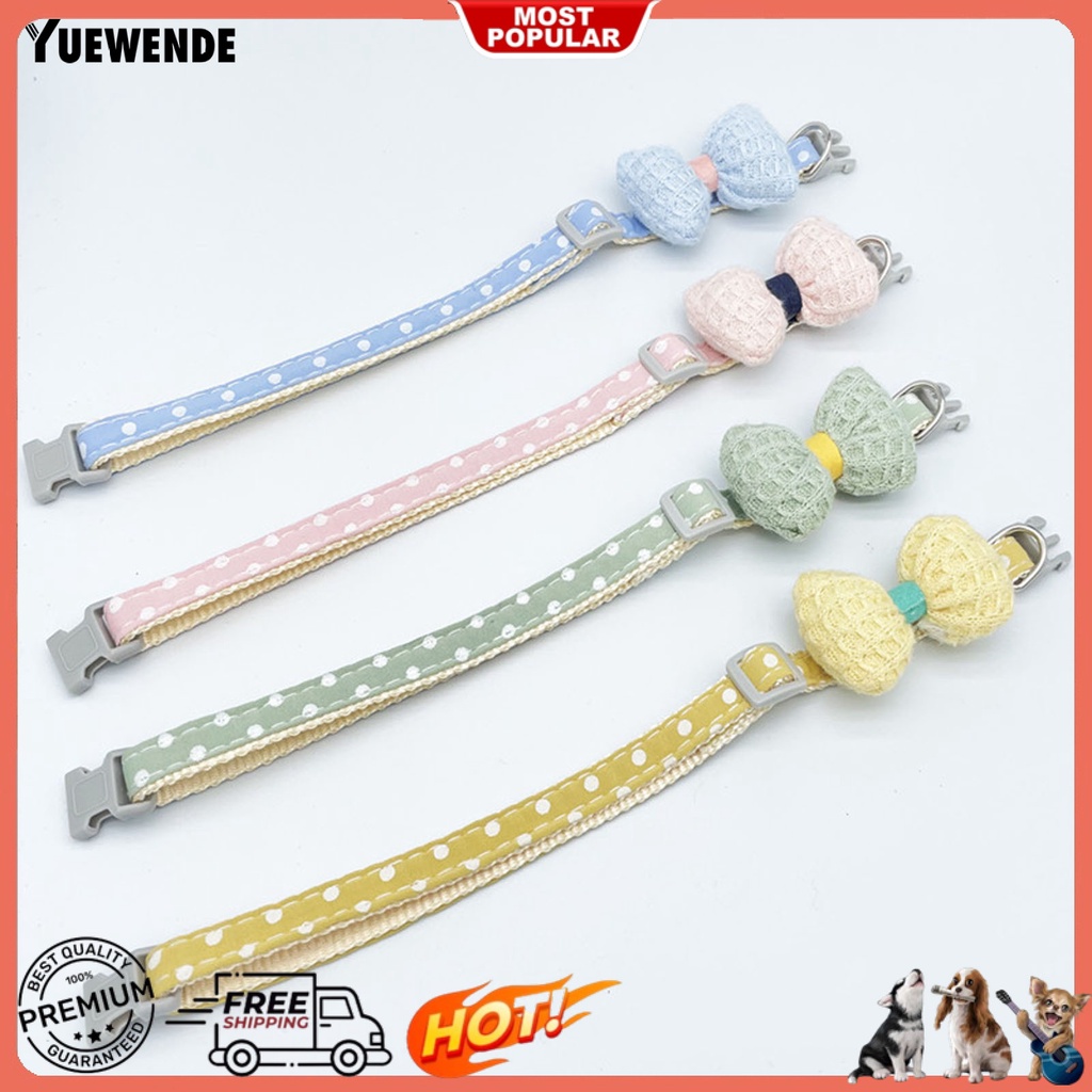 Vòng Cổ Polyester Dễ Thương Bắt Nơ Có Thể Điều Chỉnh Dành Cho Thú Cưng Cỡ Nhỏ / Vừa