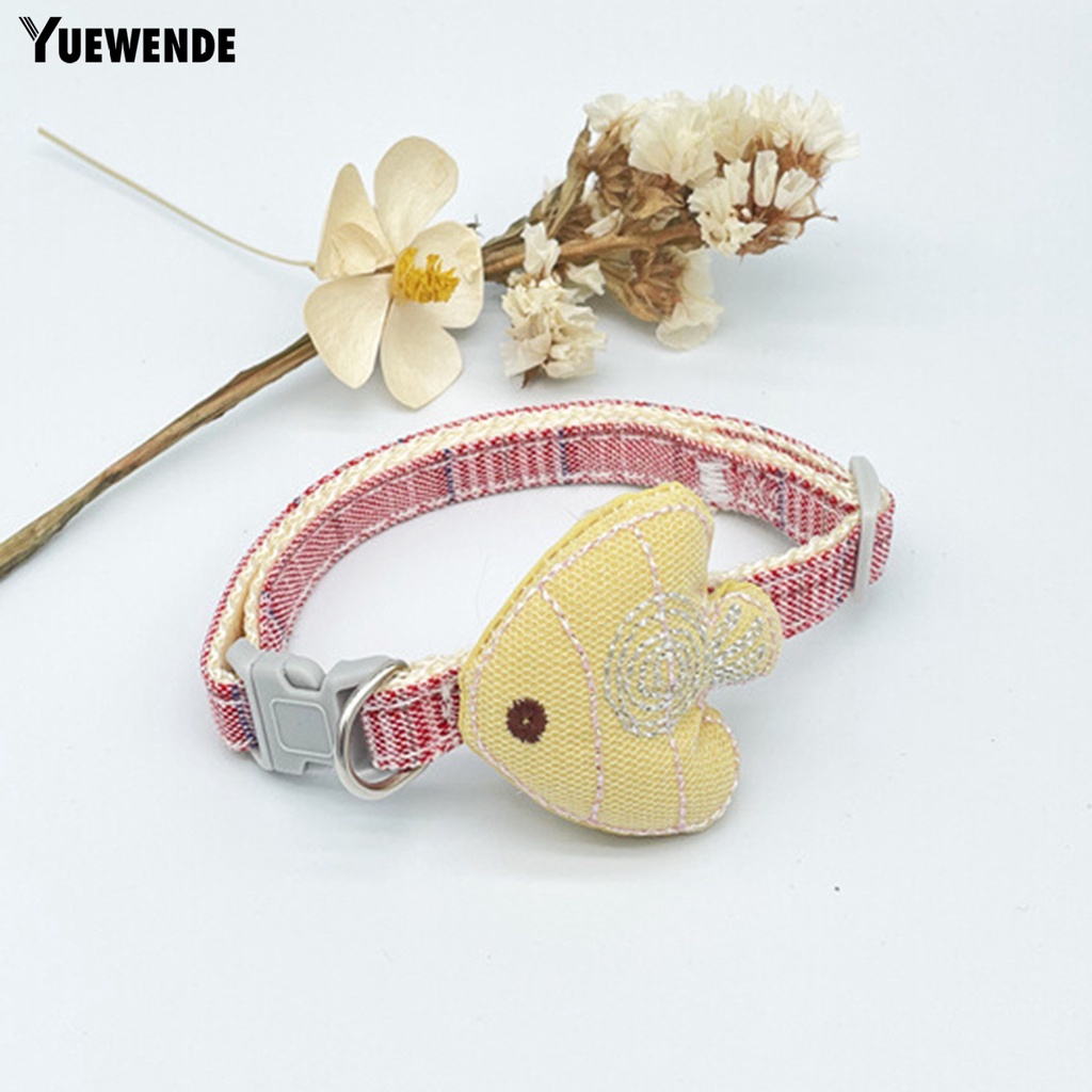 Vòng Cổ Vải Thoát Hiểm Họa Tiết Cá Hoạt Hình Dễ Thương Cho Thú Cưng