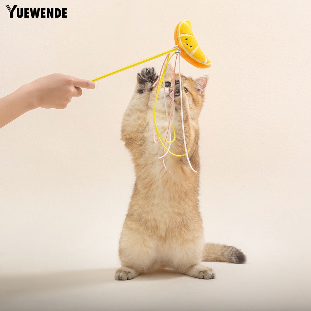 Yq.e Đồ Chơi Gậy Tương Tác Bằng Nhựa Hình Trái Cây Hoạt Hình Xinh Xắn Cho Mèo Cưng