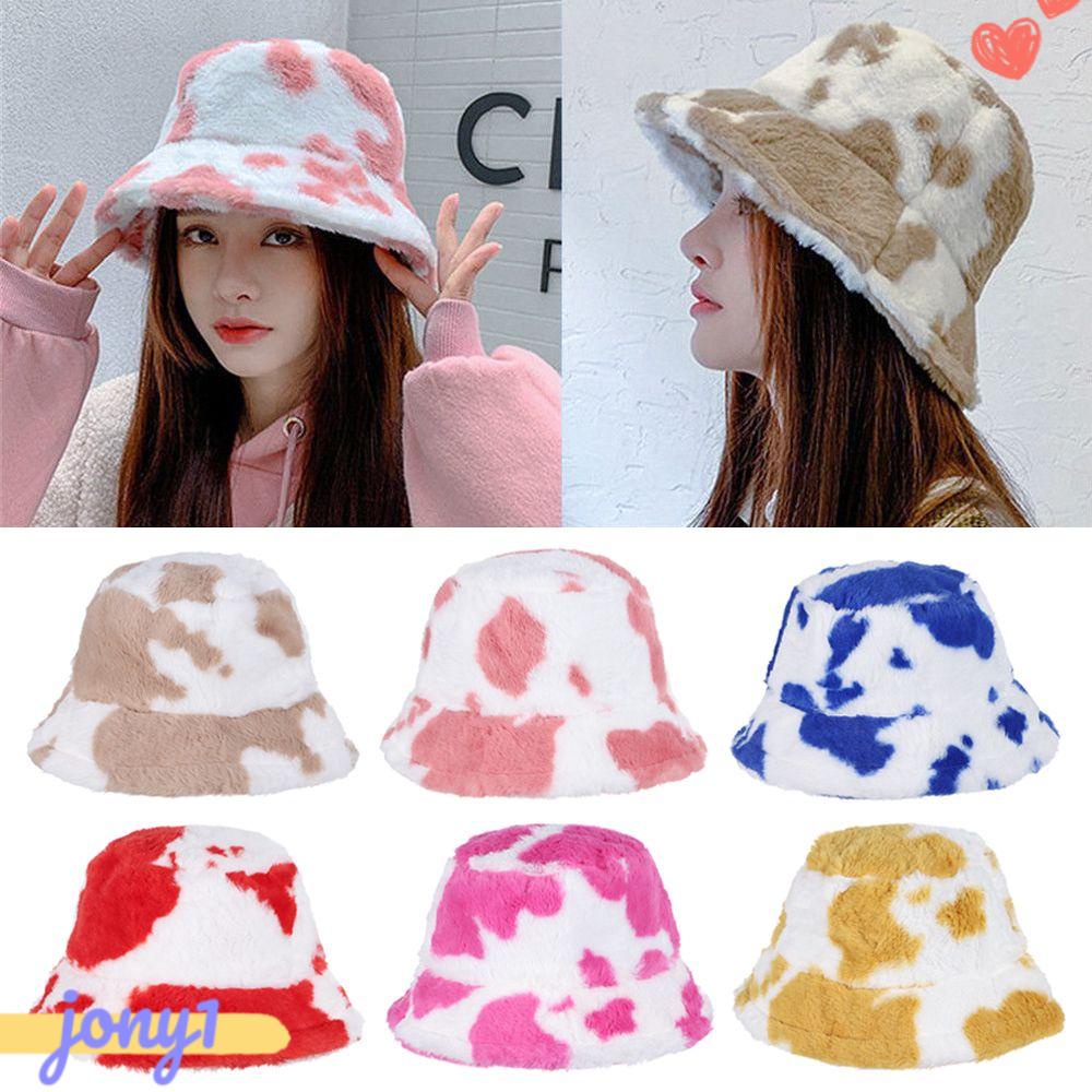 Mũ Bucket Chất Liệu Mềm Mại Giữ Ấm Thời Trang Trẻ Trung Cho Nữ