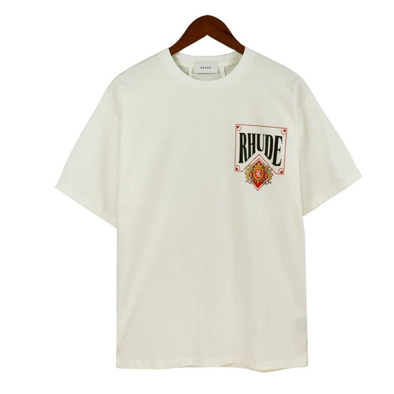 Áo Thun Dáng Rộng Unisex In Họa Tiết Thương Hiệu Thời Trang Đường Phố Mỹ R-H-U 88