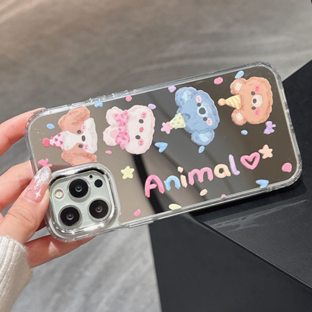 Ốp Điện Thoại TPU Mềm Chống Sốc Tráng Gương In Hình Tranh Sơn Dầu Graffiti Cho IPhone 11 14 13 12 Pro Max
