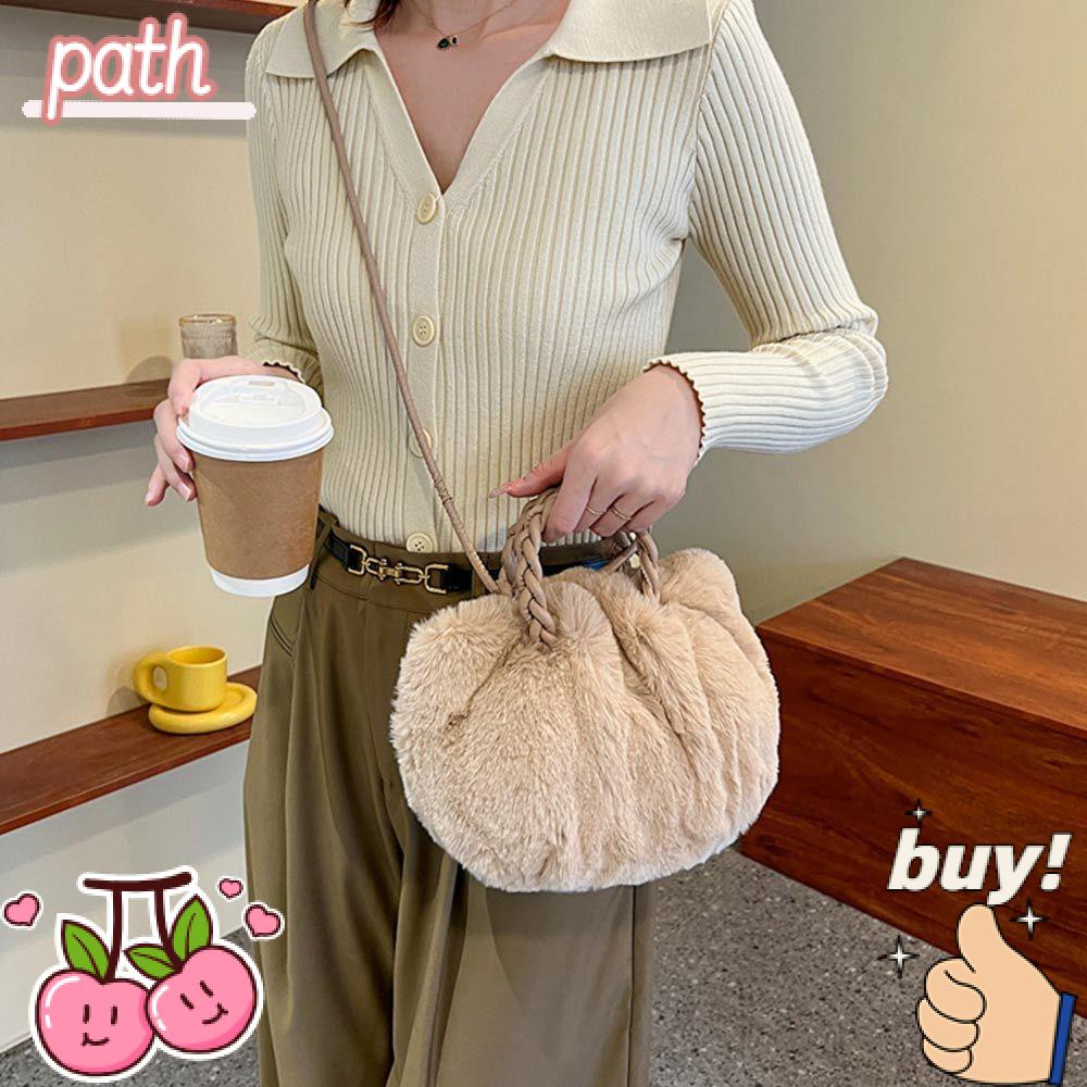 Túi Đeo Chéo Phủ Lông Mềm Mại Cỡ Lớn Hợp Thời Trang