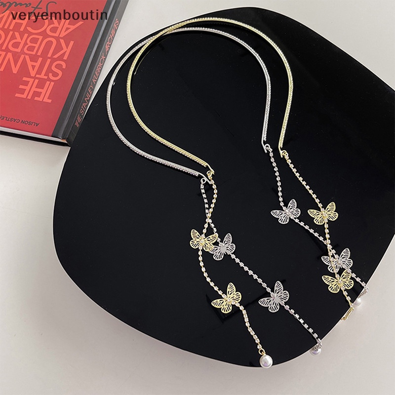 Băng Đô Cài Tóc Co Giãn Chống Trượt Đính Hạt Ngọc Trai / Bướm Dành Cho Cô Dâu / Tiệc Cưới