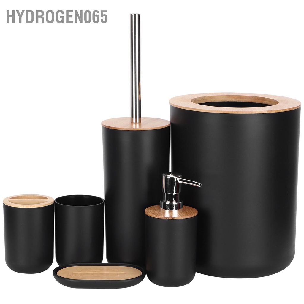 Hydrogen065 Bộ 6 Phụ Kiện Phòng Tắm Giá Để Bàn Chải Đánh Răng Bình Đựng Xà Cốc Vệ Sinh Nhà