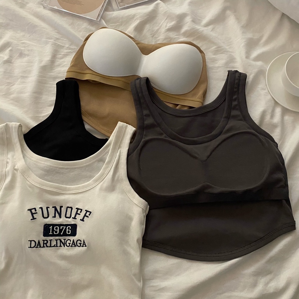 Áo Hai Dây Mỏng Ôm Dáng Thêu Họa Tiết Phía Sau Lưng Đẹp Mắt Dành Cho Bạn Nữ Mặc Ngoài Trời