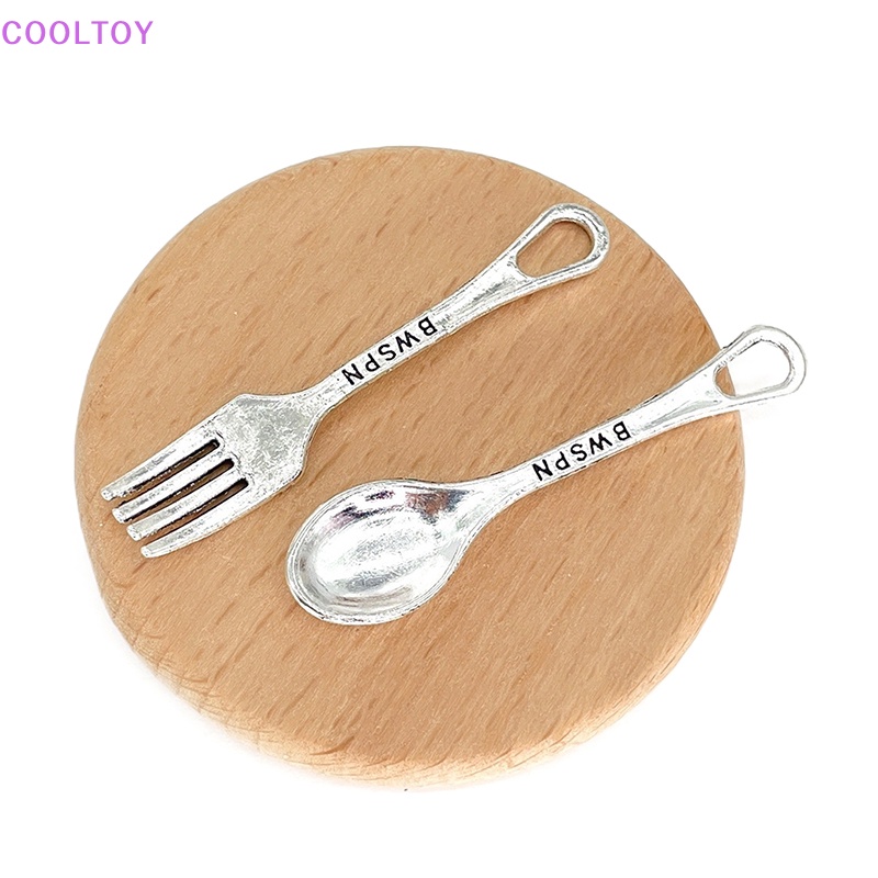 Set 4 Muỗng Nĩa Trang Trí Nhà Búp Bê Tỉ Lệ 1: 6