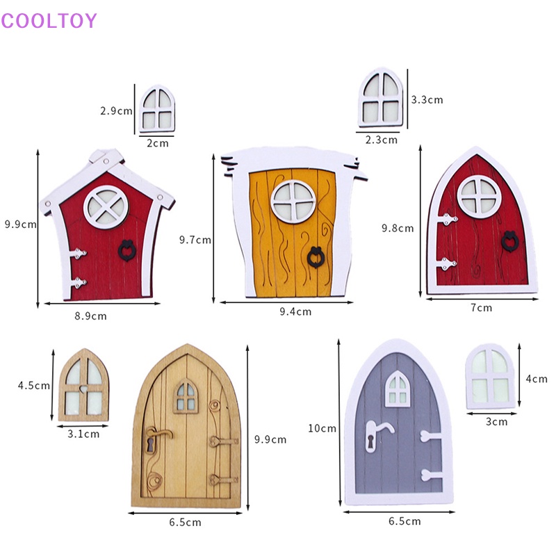 1 Set Mô Hình Cửa Sổ Yêu Tinh Màu Dạ Quang Trang Trí Nhà Búp Bê