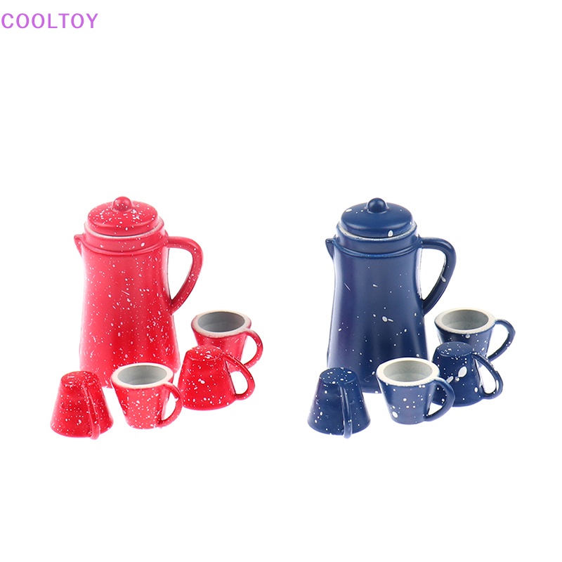 Set 5 Ấm Nước Mini Tỉ Lệ 1: 12 Dùng Để Trang Trí Nhà Búp Bê