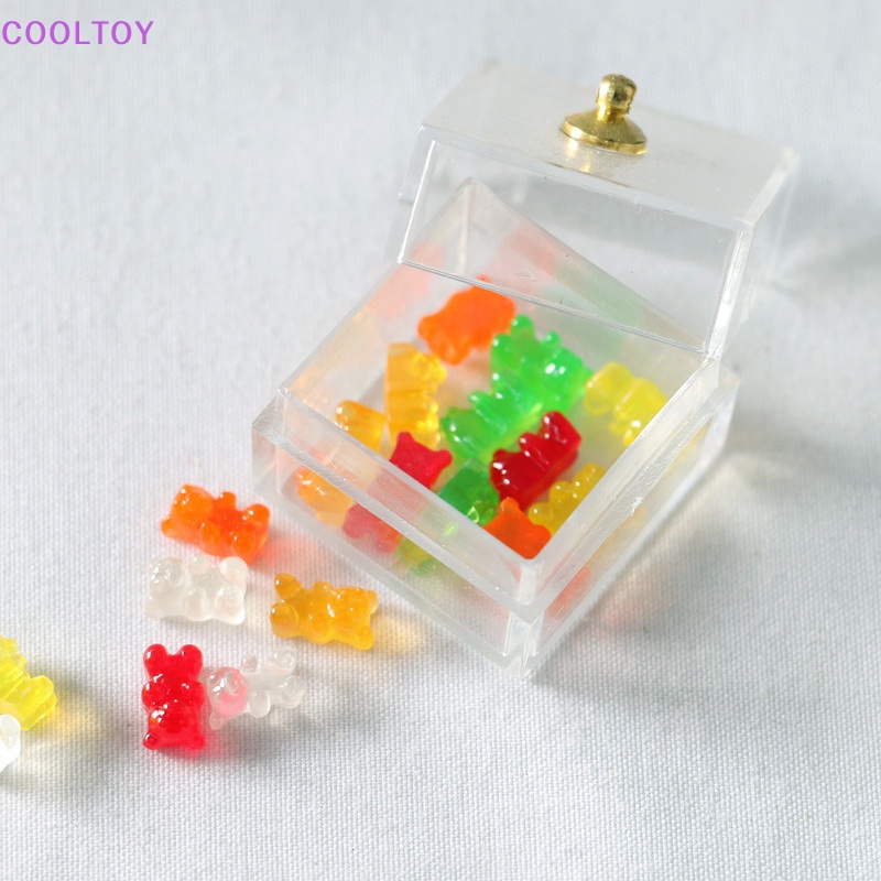 Cooltoy Set 12 Mô Hình Kẹo Gấu Bằng Nhựa Resin Thu Nhỏ DIY Nhiều Màu Sắc Trang Trí Nhà Bú