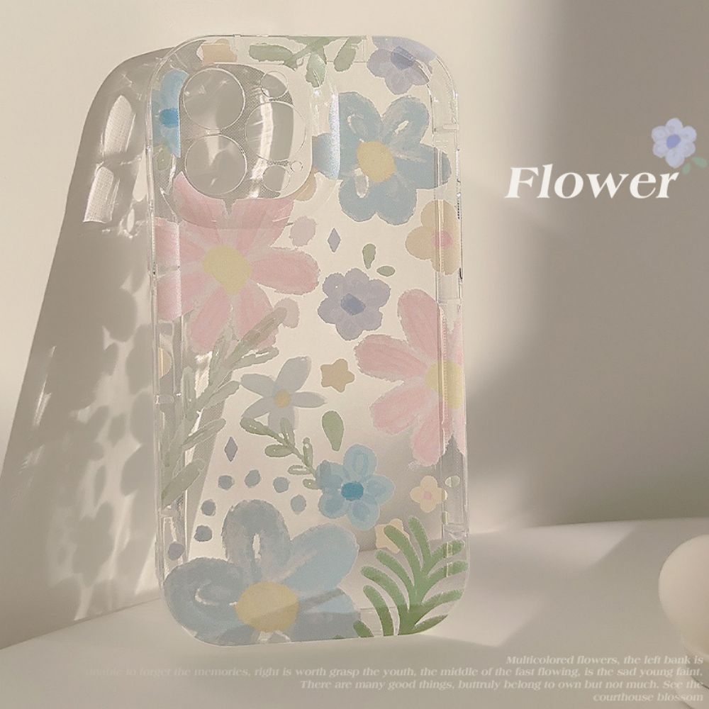 Ốp Điện Thoại TPU Mềm Trong Suốt Chống Sốc Chống Dấu Vân Tay Họa Tiết Tranh Sơn Dầu Cho IPhone 11 14 13 12 Pro Max